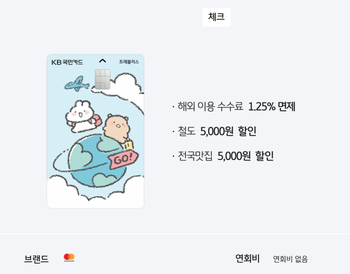 kb국민 트래블러스 체크카드