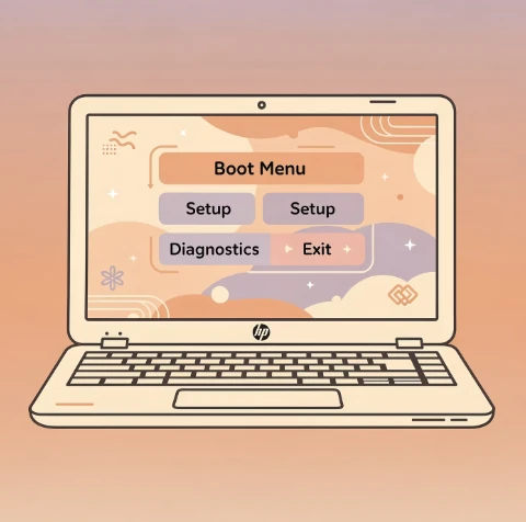 HP 노트북 BIOS 진입방법 예시 일러스트