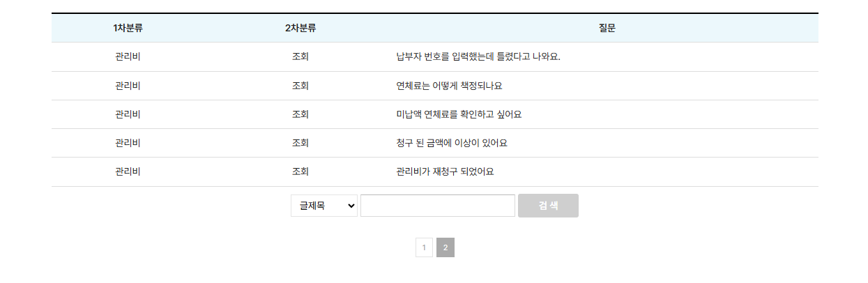 아파트아이 관리비 납부 자주 묻는 질문