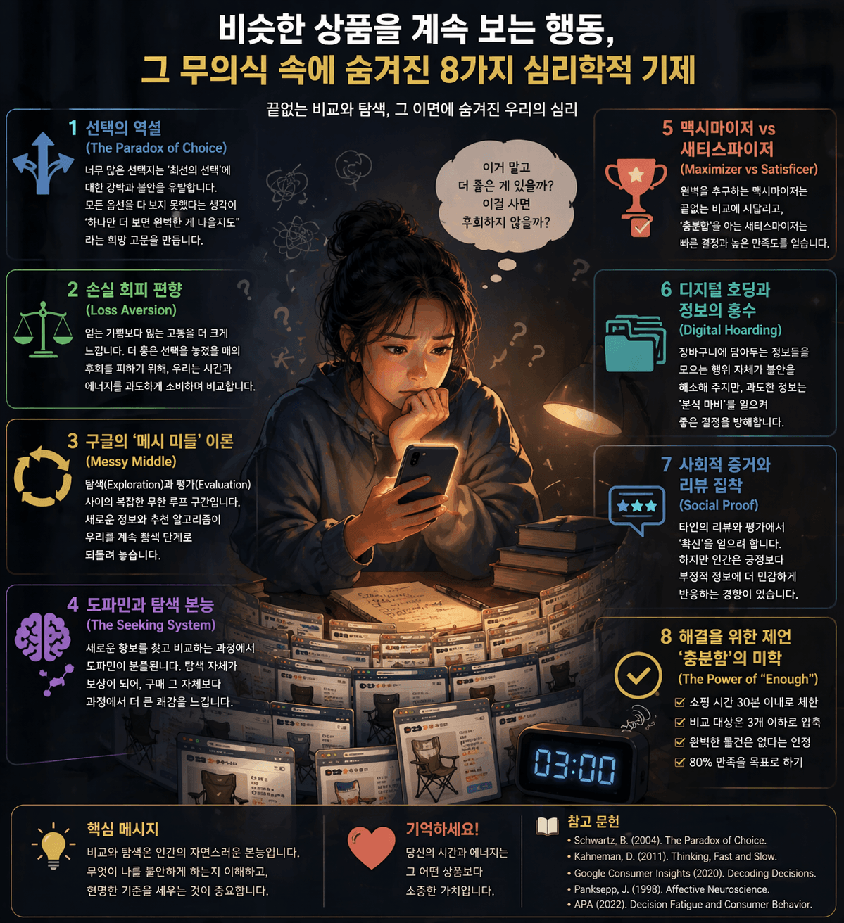 비슷한 상품만 계속 보는 이유: 뇌가 멈추지 못하는 8가지 소비 심리