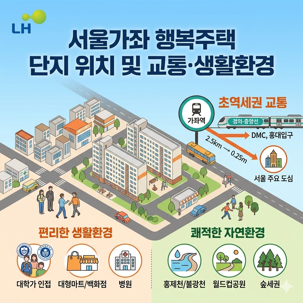 서울 가좌 행복주택 단지 위치 및 교통·생활환경
