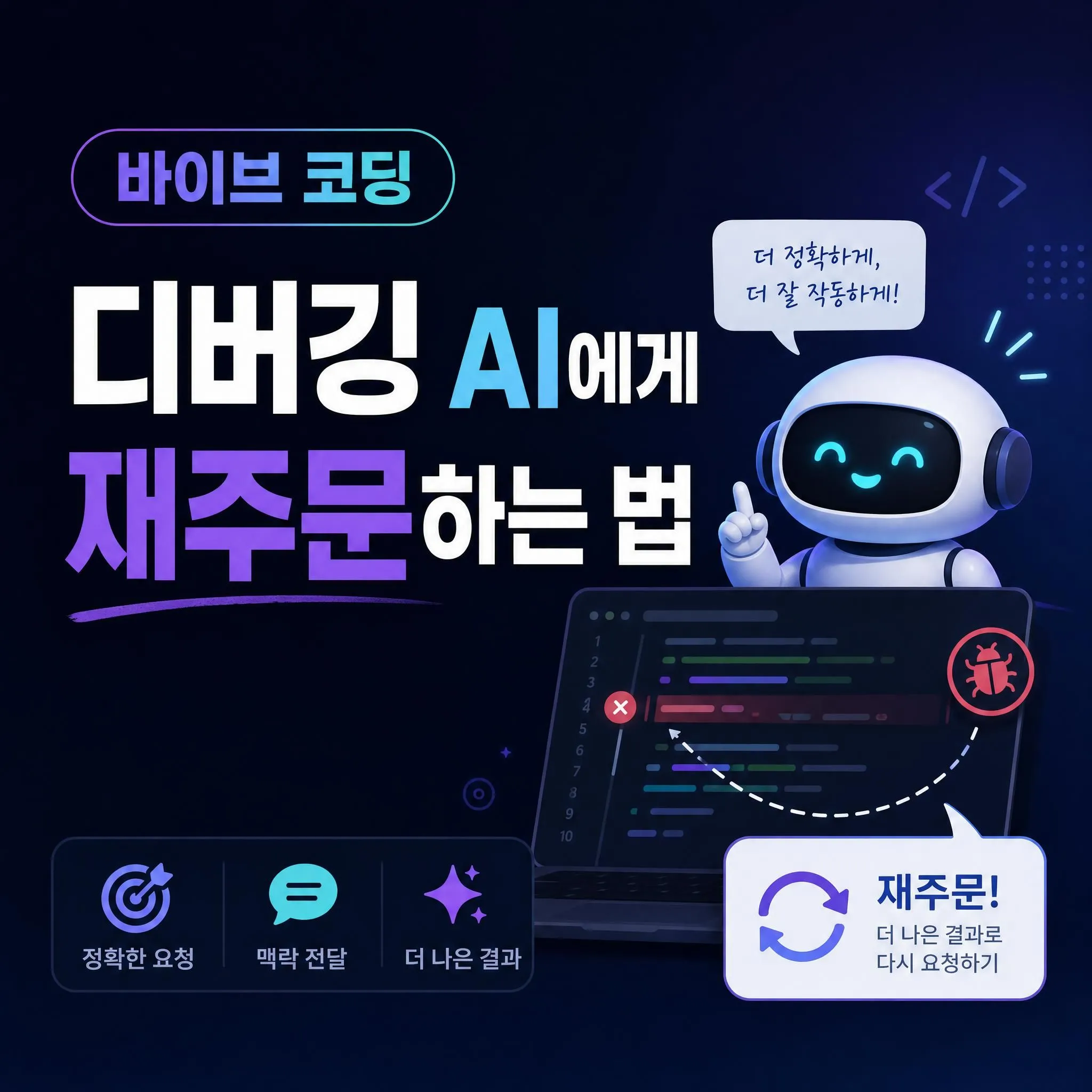 바이브 코딩 디버깅 AI에게 재주문하는 법