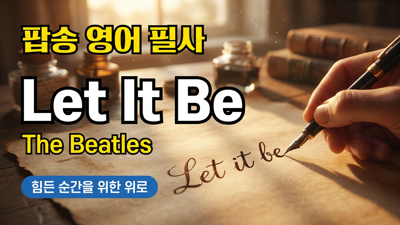 힘들 때 힘이 되는 비틀즈 Let It Be 가사 필사 효과