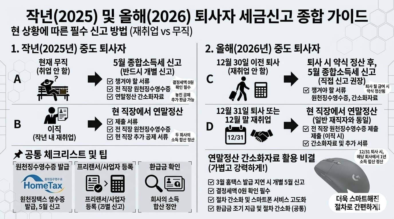 퇴사 후 재취업&middot;무직자 종합소득세 신고해야 할까?