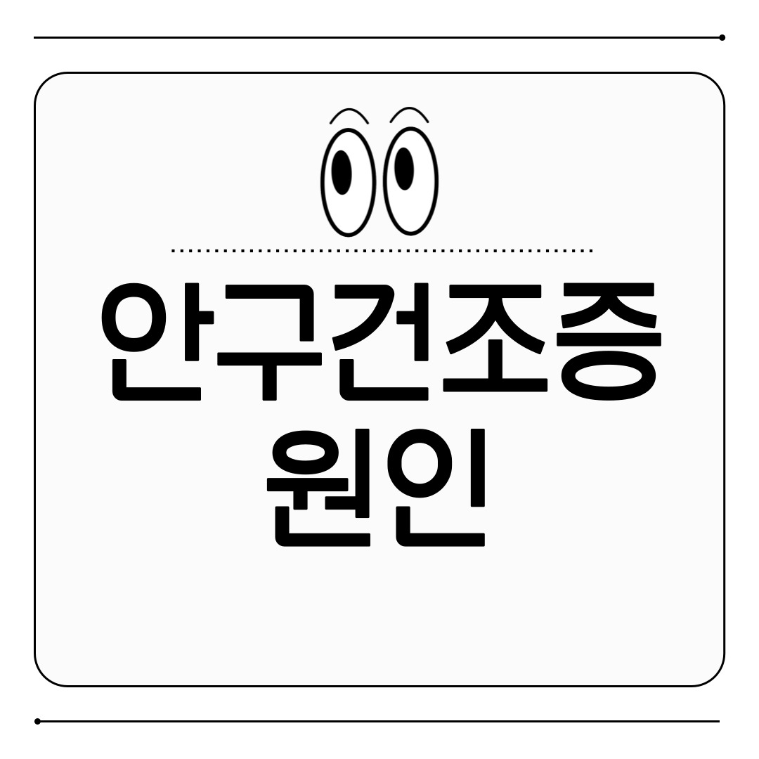 안구건조증 원인