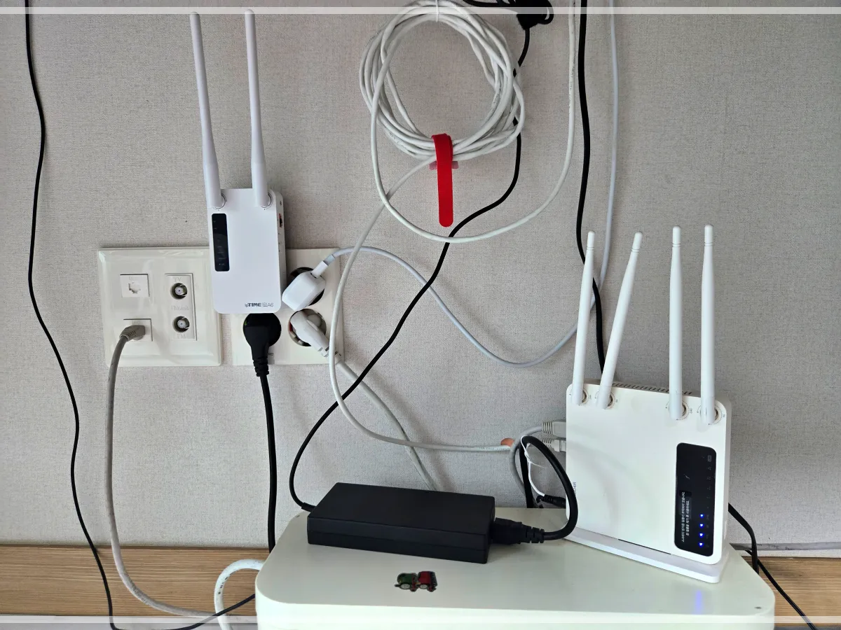 iptime-extender-익스텐더-A6-연결모습