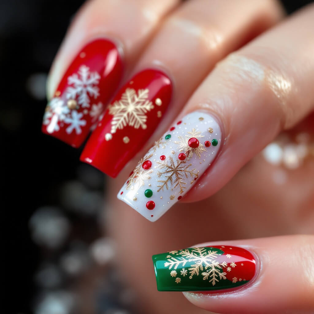셀프 크리스마스 네일