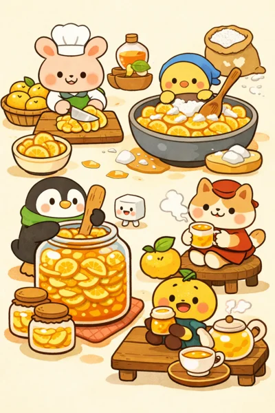 유자청 병 보관 모습