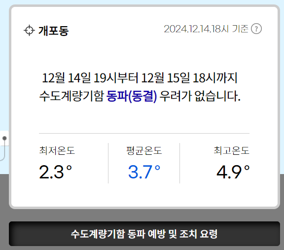 수도 동파 예방