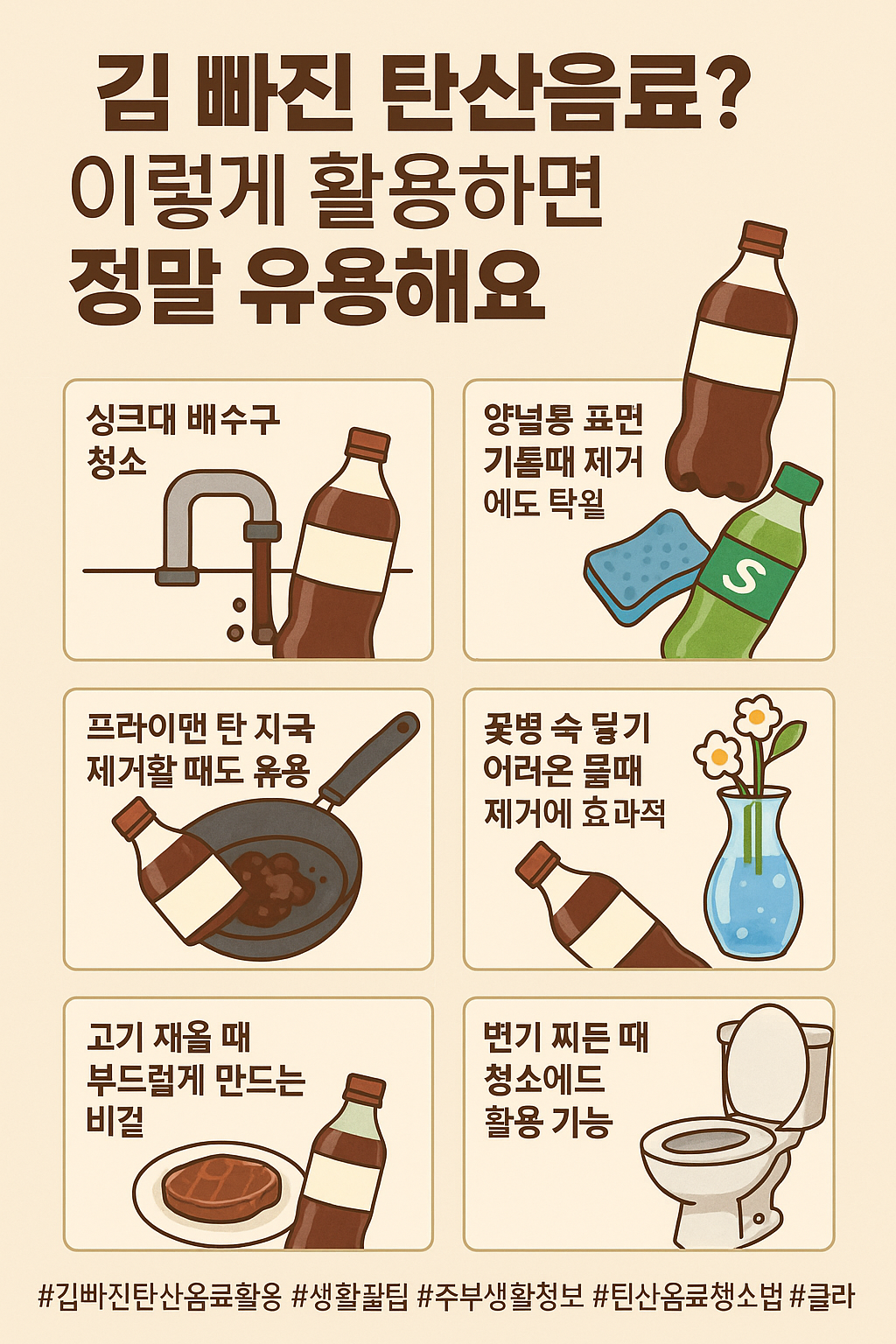 김 빠진 탄산음료? 이렇게 활용하면 정말 유용해요!
