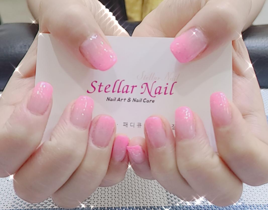 꽃분홍 그라데이션 봄네일