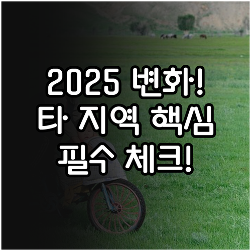 타 지역 장애인도 가능한 2025 전..