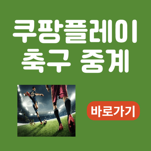 쿠팡플레이 축구 중계
