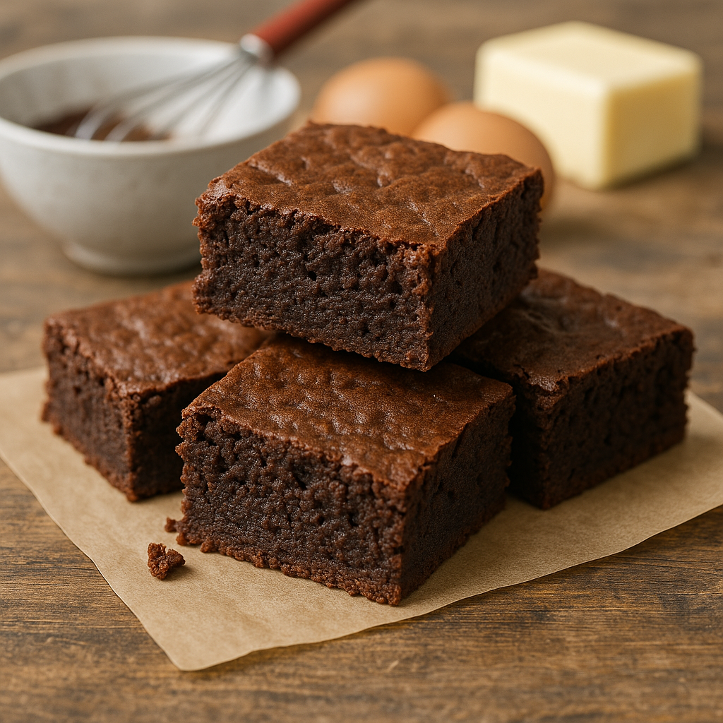 스테비아로 만든 무설탕 초콜릿 브라우니 레시피에 관한 이미지