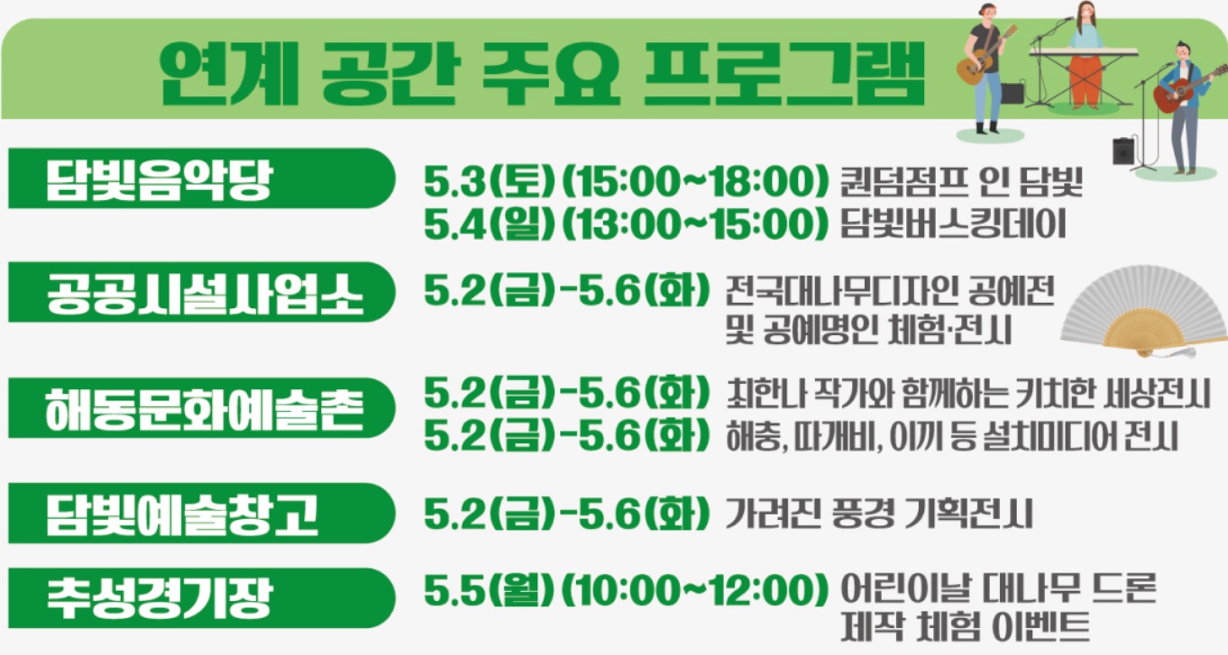 담양 대나무축제 장소별 프로그램