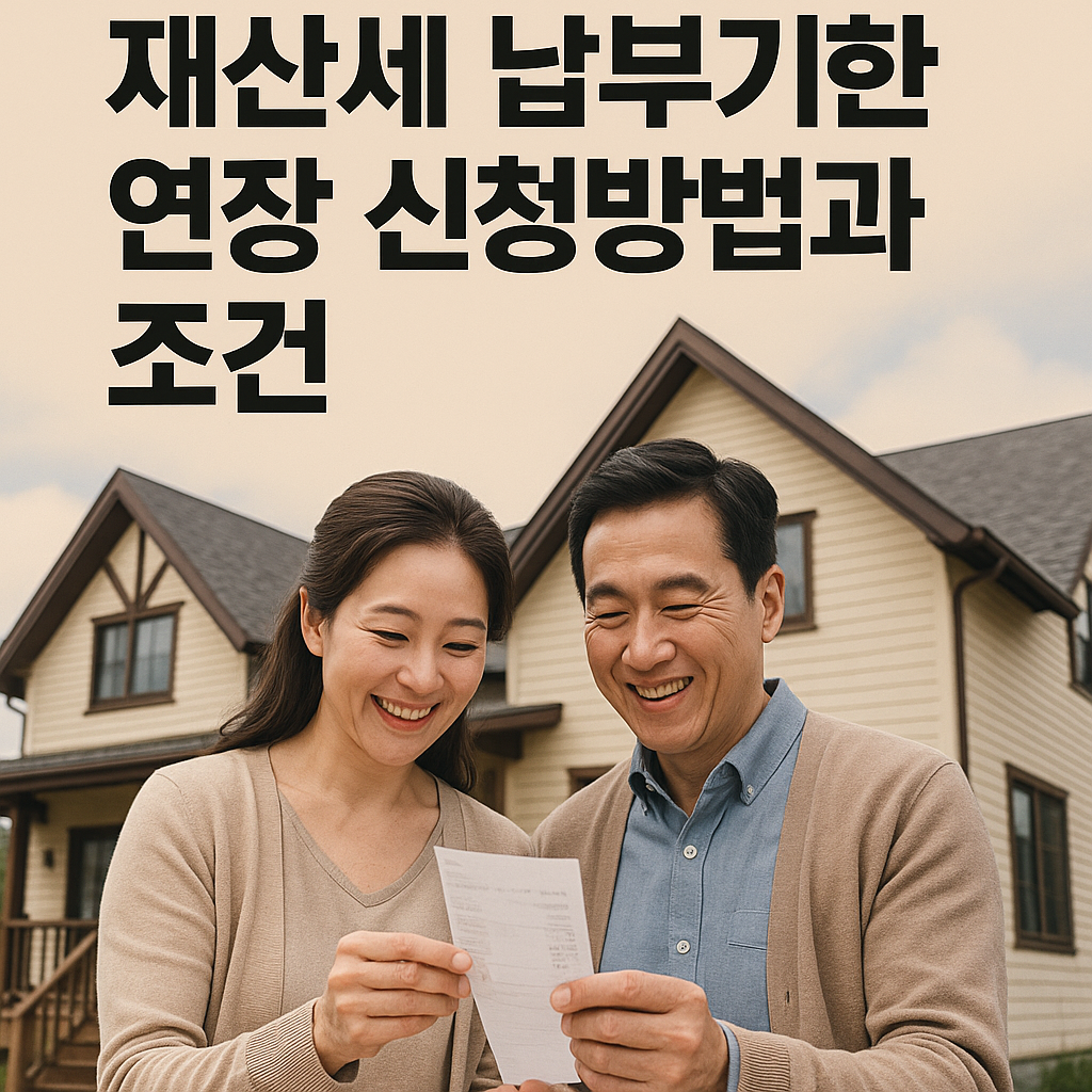 재산세 납부기한 연장 신청방법과 조건