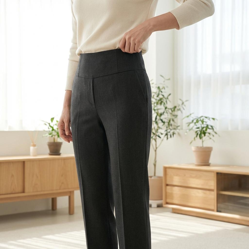 50대 뱃살 쏙 들어가는 하이웨스트 슬랙스 추천