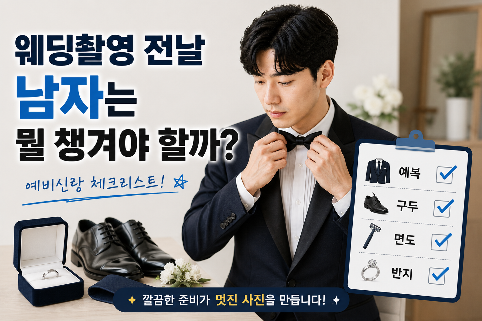 웨딩촬영 전날 남자는 뭘 챙겨야 할까?