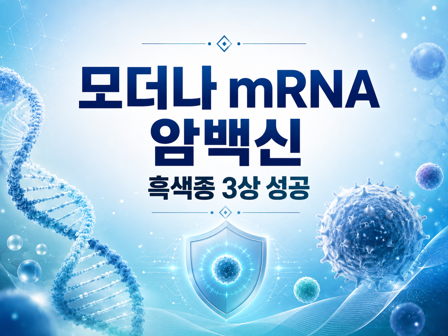모더나 mRNA 암백신 3상 성공｜흑색종 재발 막는 맞춤형 치료, 언제 나오나?