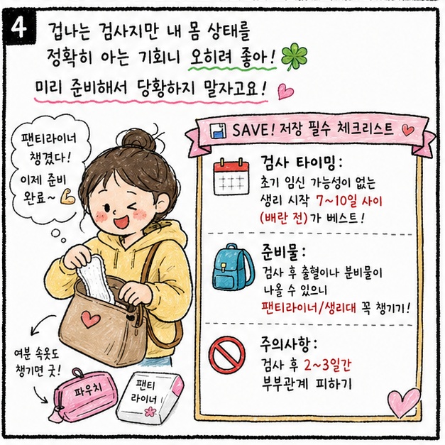 자궁난관조영술, 검사전 체크리스트