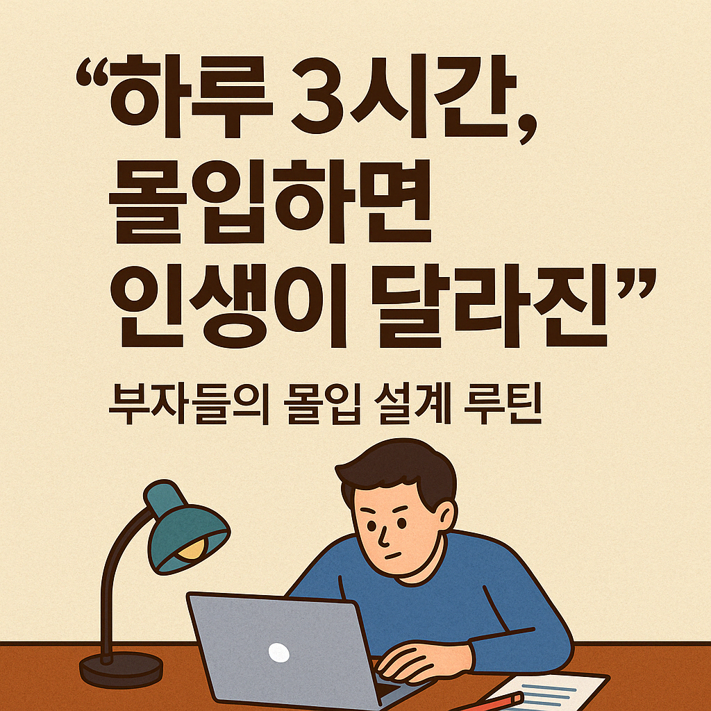 3시간만 집중하면 인생이 바뀐다 &ndash; 부자들의 몰입 루틴.
