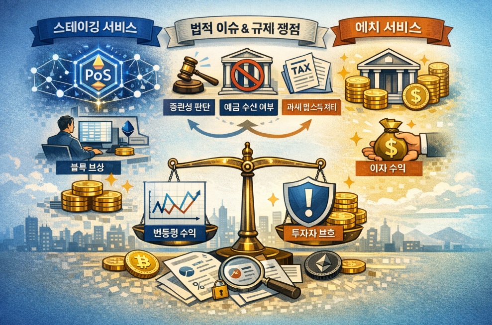 스테이킹 서비스의 법적 지위 관련 그림