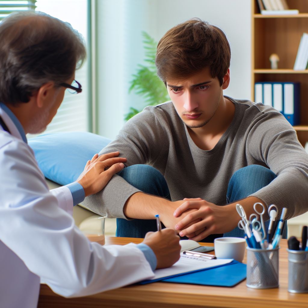 조현병 정신분열증 상담하는 모습