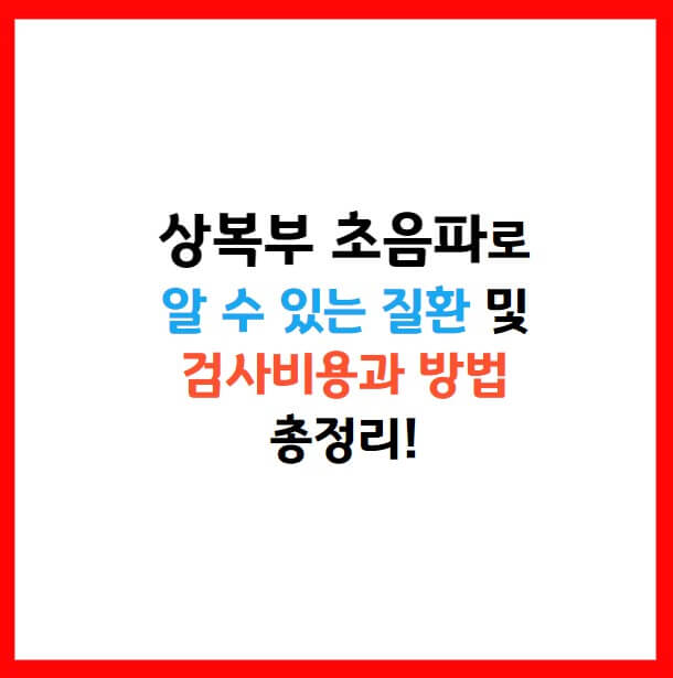 초음파 검사 비용