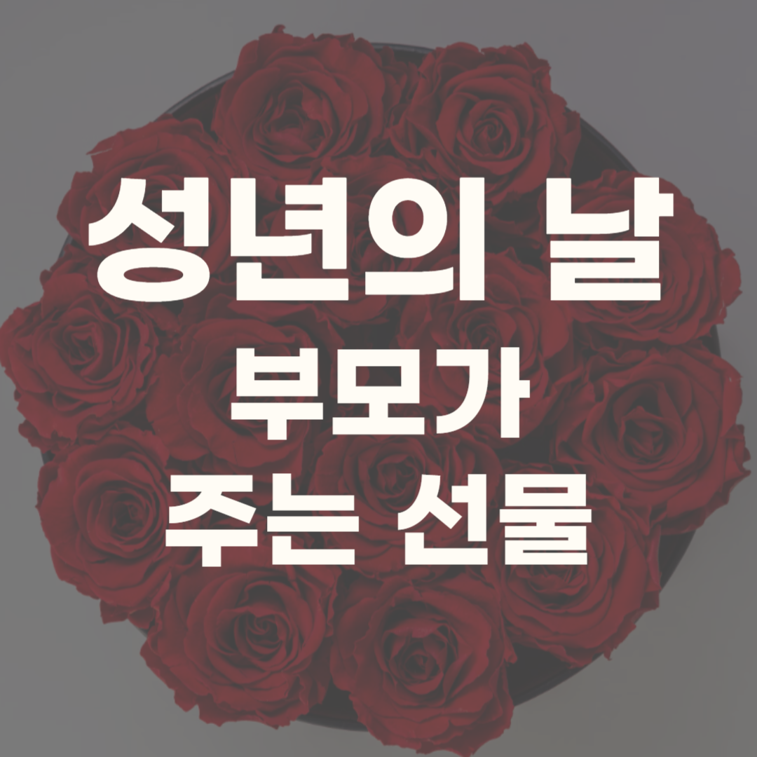 성년의 날 부모가 주는 선물