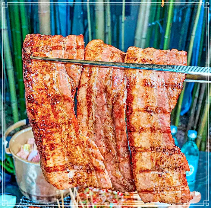 경남 양산 맛집 대나무 숲속 글램핑 캠핑 바베큐