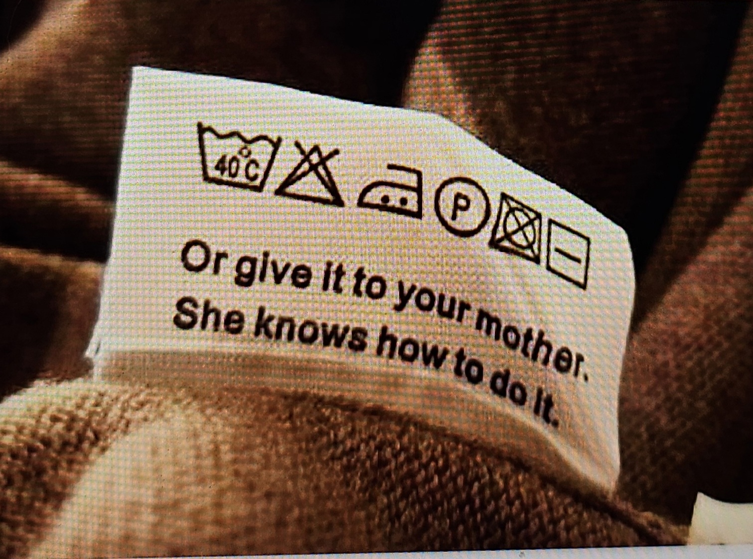 세탁 안내 문구