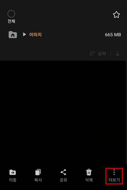 우측하단의 더보기 탭