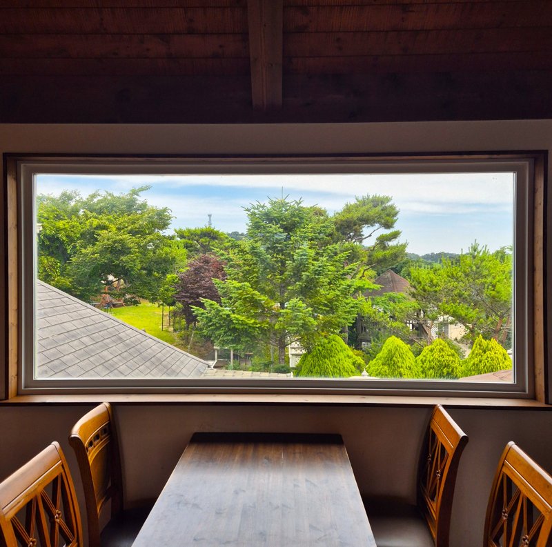 Cafe Outside the window Scenery, 창 밖 풍경