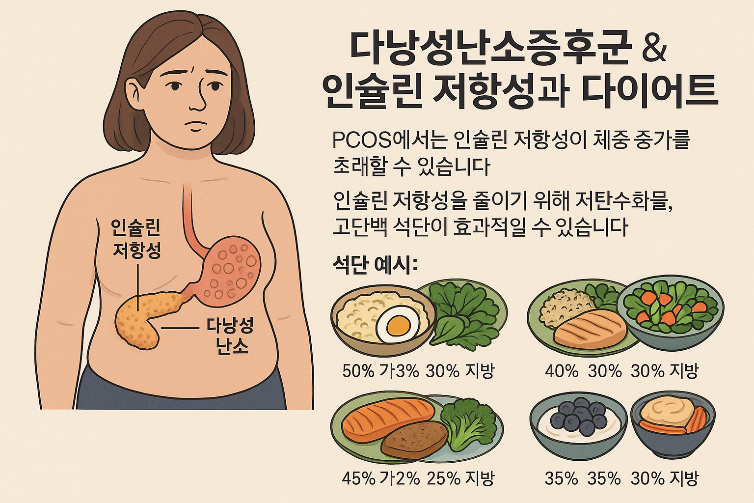 1.다낭성난소증후군
& 인슐린 저항성과 다이어트