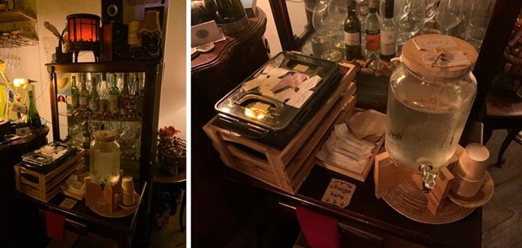 물, 프레첼과자, 티슈, 물티슈