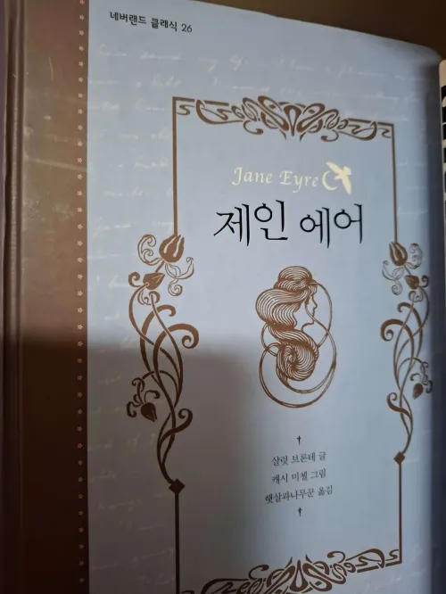 차갑고 거친 들판을 지나 쏜필드 저택 앞에 선 제인 에어가 화려한 상속이나 안락한 유혹에 굴복하지 않고, 자신의 내면적 신념과 자존감을 지키기 위해 당당하게 정면을 응시하는 모습 (Jane Eyre standing in front of Thornfield Hall after crossing a cold, rough field, staring straight ahead with dignity to protect her inner beliefs and self-esteem without succumbing to the temptation of wealth or comfort)