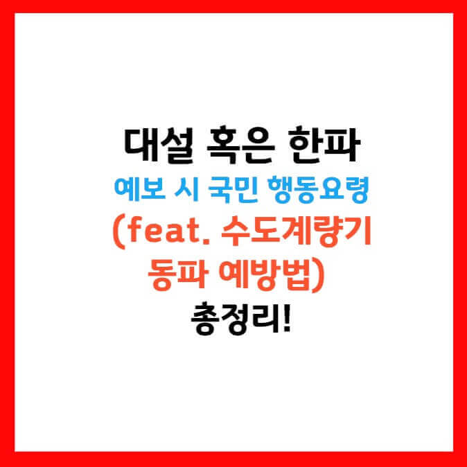 폭설 예방