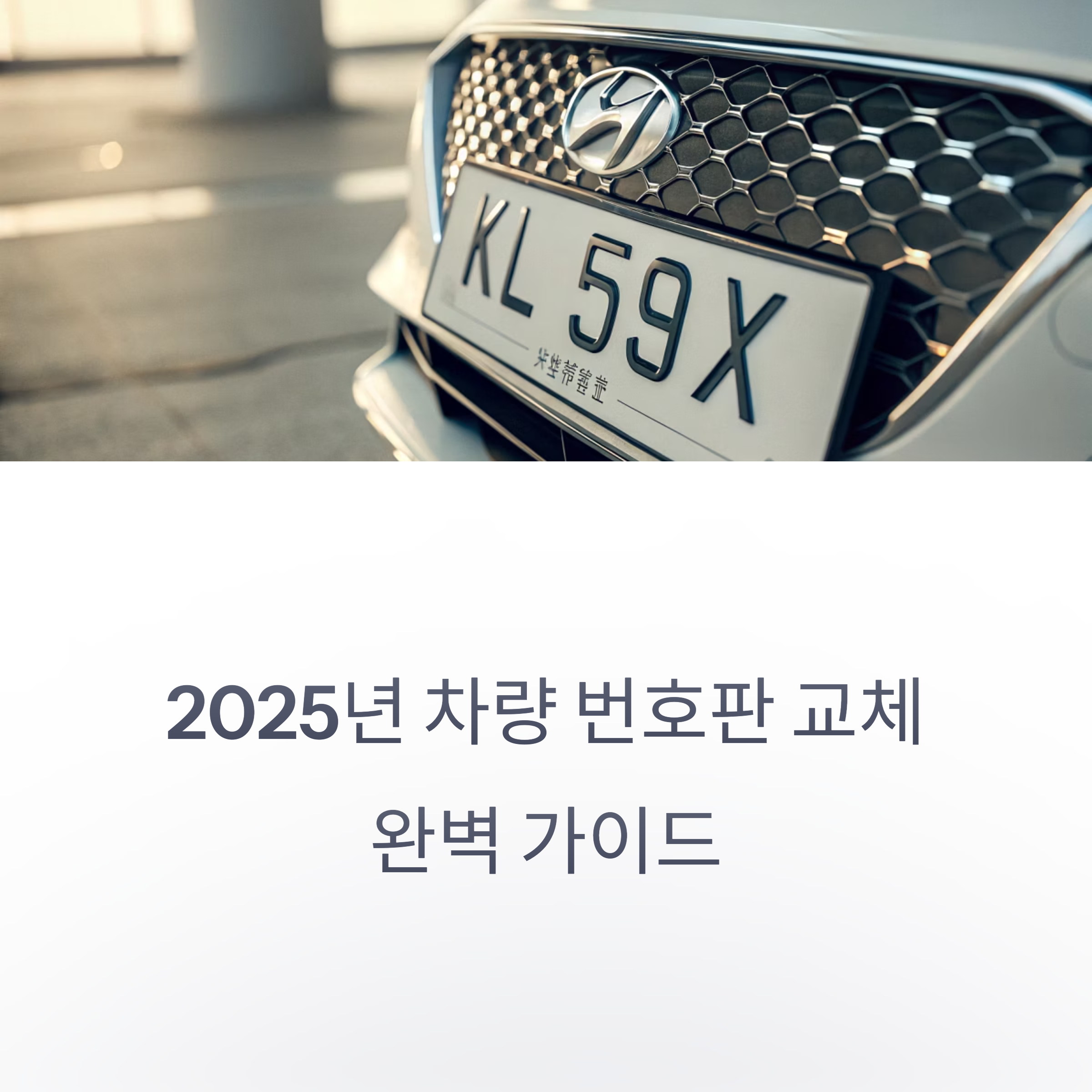 차량 번호판 교체