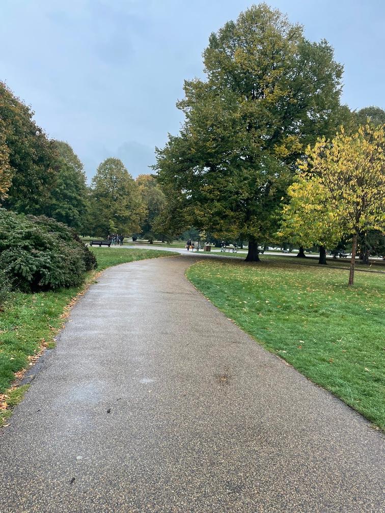 런던 시내 중심에 자리한 하이드파크와 서쪽에 나란히 있는 켄싱턴가든, 사진 © 가을연못 autumnpond24.com