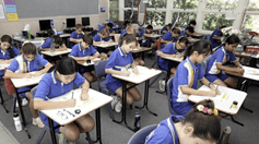 NAPLAN 시험을 치르는 호주의 초등학생들의 모습