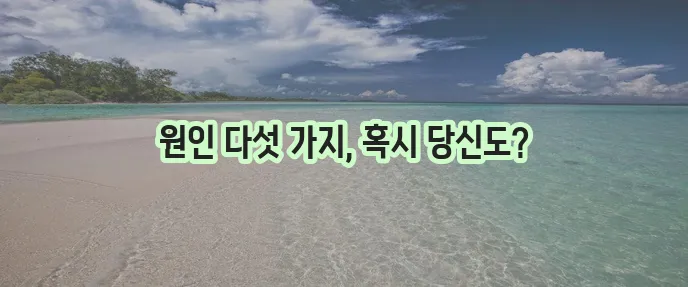 저녁 식후 혈당이 높은 이유 다섯 가지를 알아볼까요?