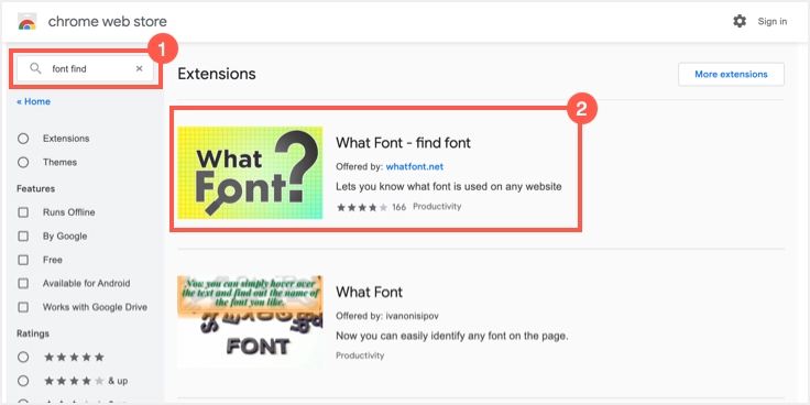 글꼴_찾기_Chrome_확장_프로그램