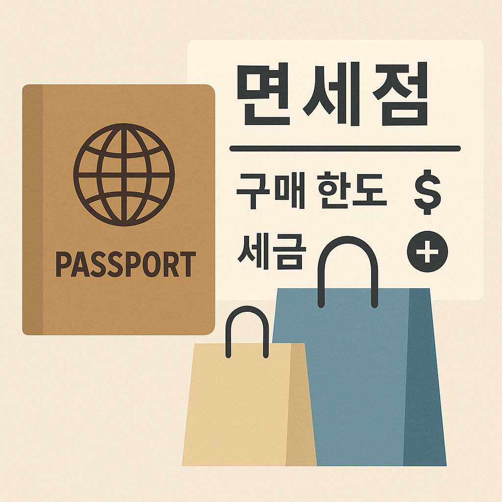 면세점 구매 한도와 세금 사진