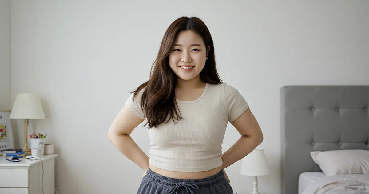 다이어트에 성공한 여성 이미지