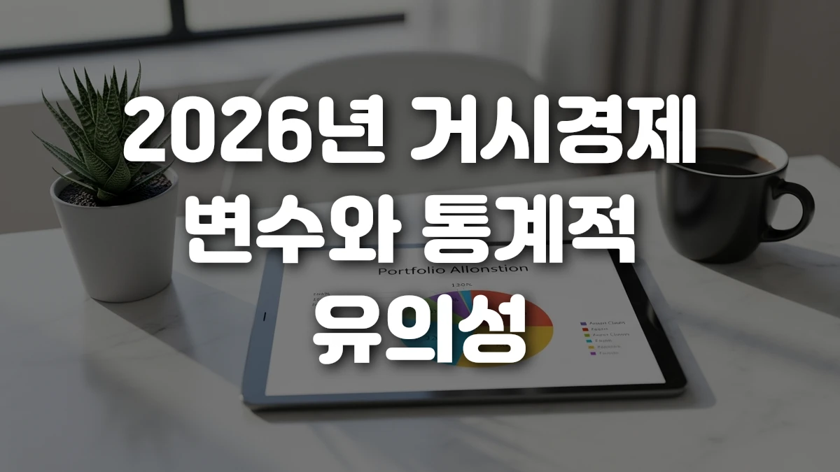 2026년 거시경제 변수와 통계적 유의성