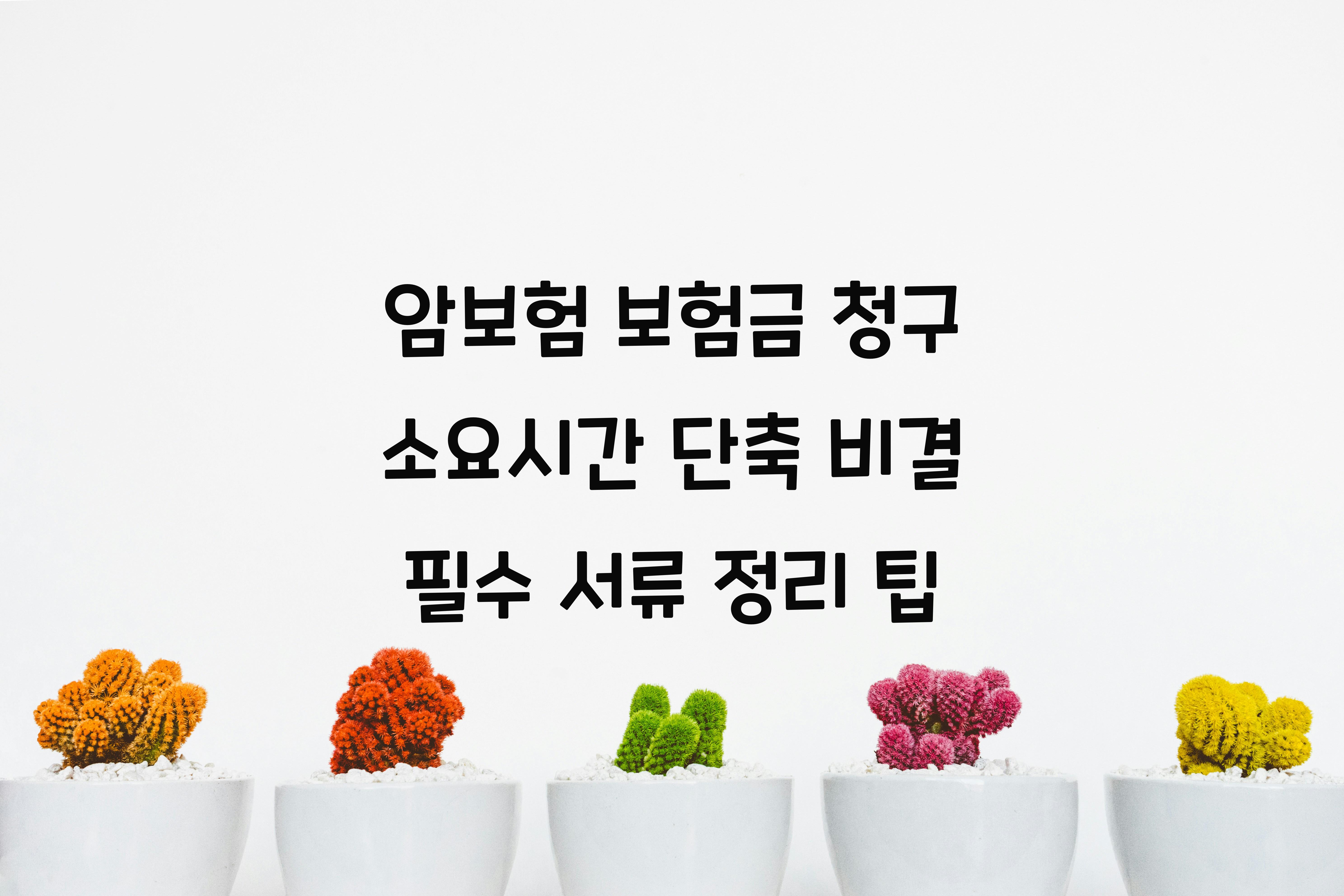 암보험 보험금 청구 소요시간