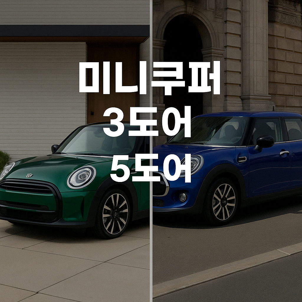 미니쿠퍼 3도어 vs 5도어 차이점 비교 (2025년 기준)