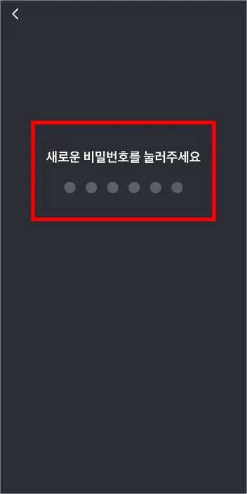 새로운 비밀번호를 입력