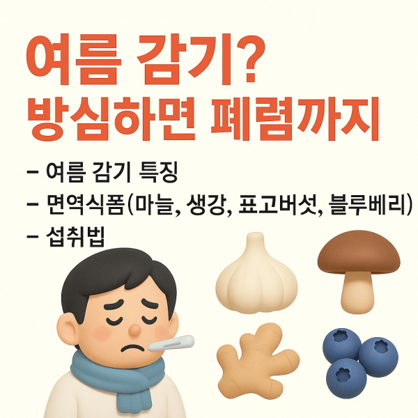 여름 감기? 방심하면 폐렴까지 — 자연 면역력 높이는 4가지 식품/GPT