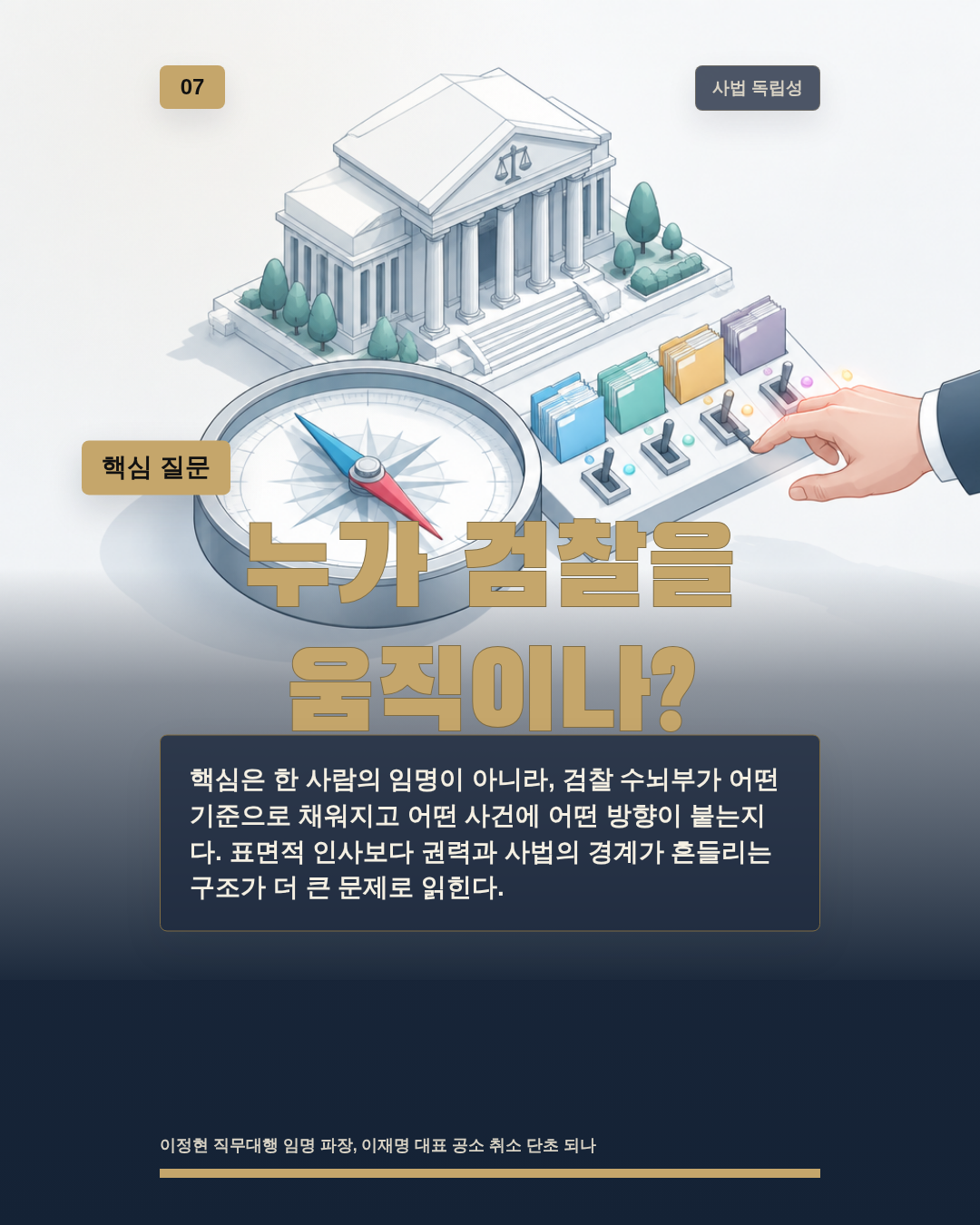 누가 검찰을 움직이나?